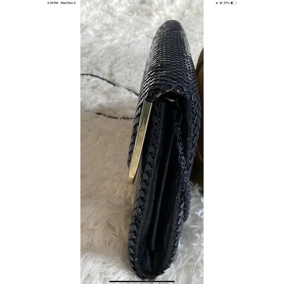 Marlo Metal Mesh Evening Bag Vintage Purse Navy Blue Crossbody/Shoulder READ - Picture 8 of 9